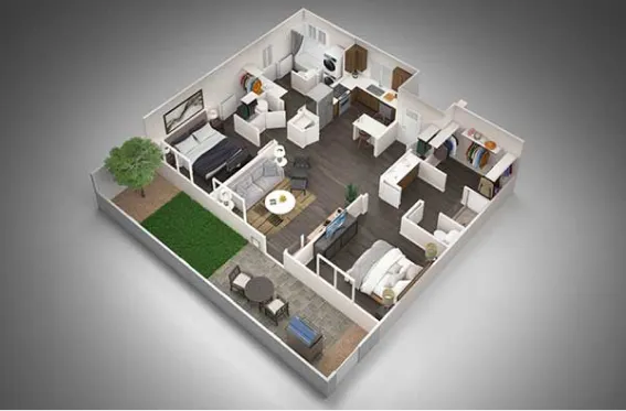 Student 1 Bedroom Apartments